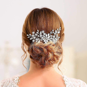 floral bridal headpiece - handcrafted bridal accessory by ASBADI