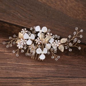 sapphire crystal bridal hair comb - handcrafted hair accessory by ASBADI