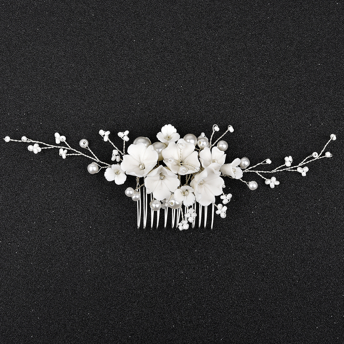 floral bridal headpiece - handcrafted hair accessory by ASBADI