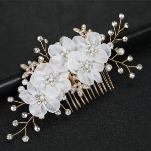 sapphire crystal bridal hair comb - handcrafted hair accessory by ASBADI