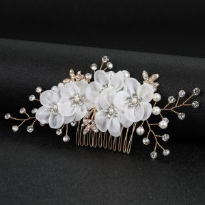 sapphire crystal bridal hair comb - handcrafted hair accessory by ASBADI
