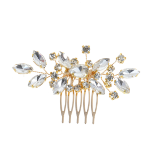 sapphire crystal bridal hair comb - handcrafted hair comb by ASBADI - photo 4