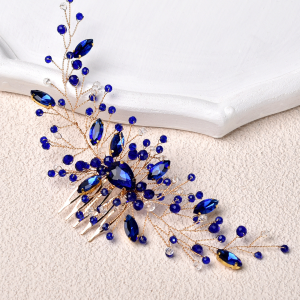 floral bridal hair comb - handcrafted hair accessory by ASBADI