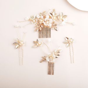 floral bridal headpiece - handcrafted bridal accessory by ASBADI