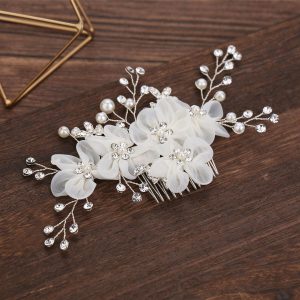 sapphire crystal bridal hair comb - handcrafted hair accessory by ASBADI