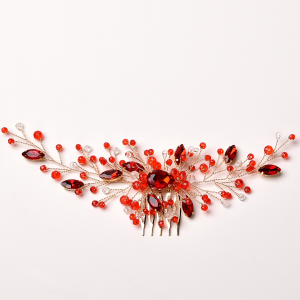 floral bridal hair comb - handcrafted hair accessory by ASBADI