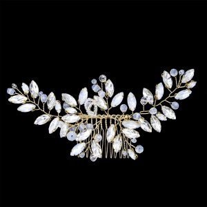 floral bridal headpiece - handcrafted bridal accessory by ASBADI