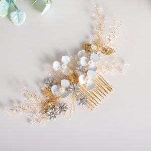 sapphire crystal bridal hair comb - handcrafted hair accessory by ASBADI