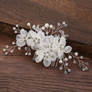 sapphire crystal bridal hair comb - handcrafted hair accessory by ASBADI