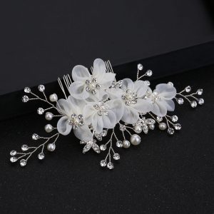 sapphire crystal bridal hair comb - handcrafted hair accessory by ASBADI