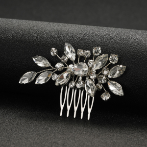 sapphire crystal bridal hair comb - handcrafted hair comb by ASBADI - photo 7