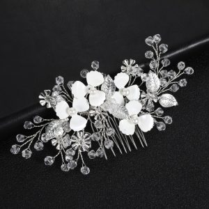 sapphire crystal bridal hair comb - handcrafted hair accessory by ASBADI