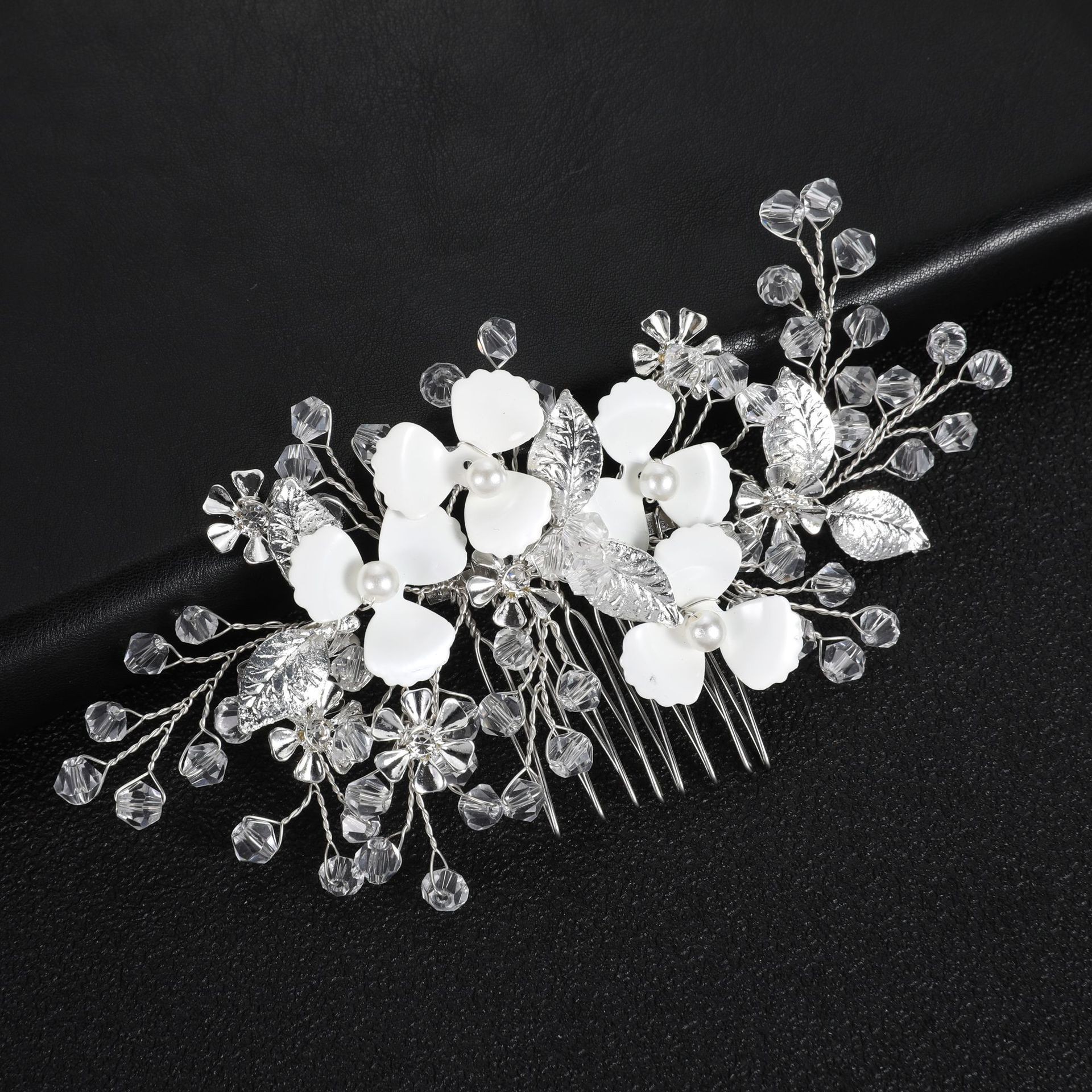 sapphire crystal bridal hair comb - handcrafted hair accessory by ASBADI