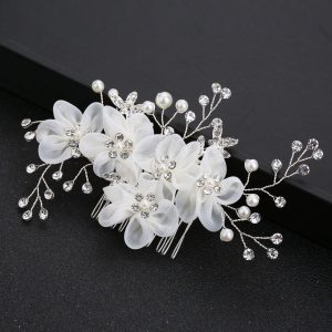 sapphire crystal bridal hair comb - handcrafted hair accessory by ASBADI