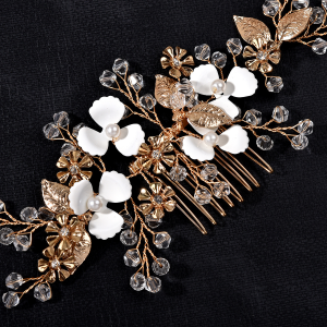sapphire crystal bridal hair comb - handcrafted hair accessory by ASBADI