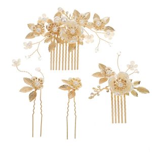 floral bridal headpiece - handcrafted bridal accessory by ASBADI
