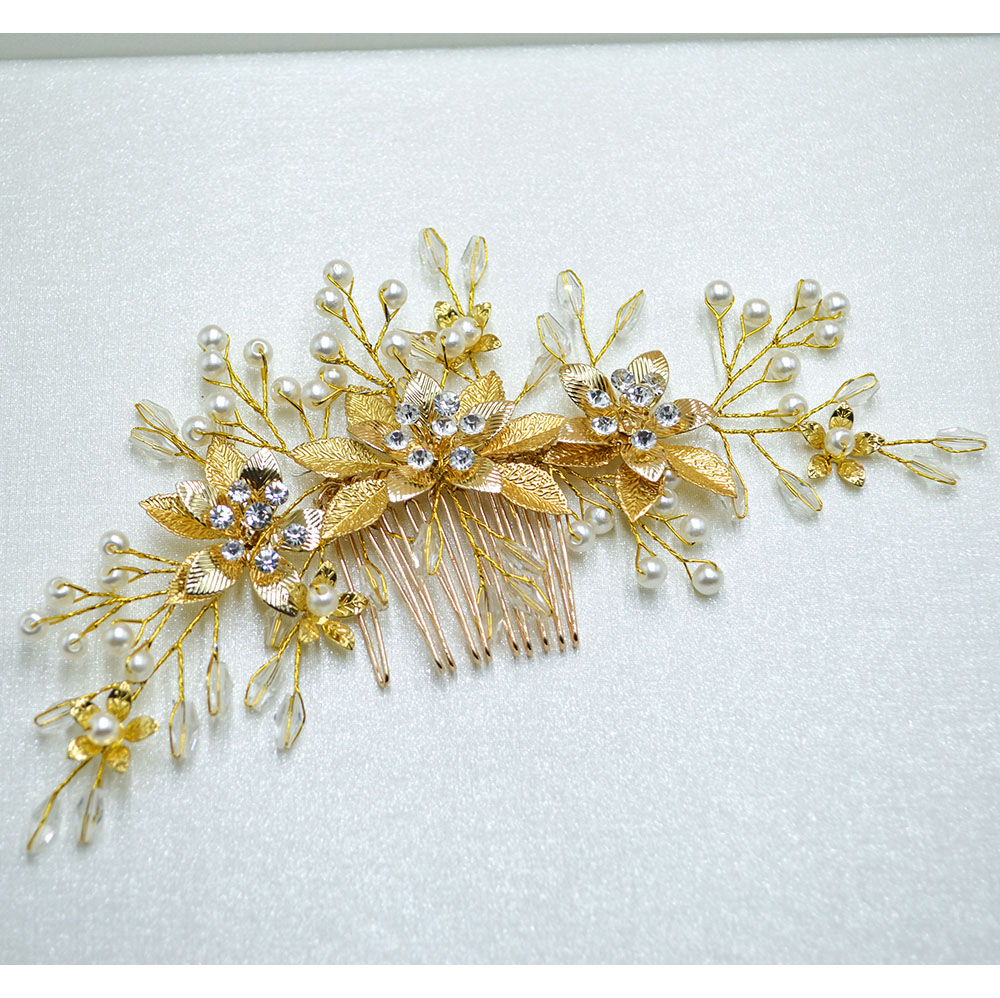 floral bridal headpiece - handcrafted bridal accessory by ASBADI