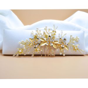 floral bridal headpiece - handcrafted bridal accessory by ASBADI