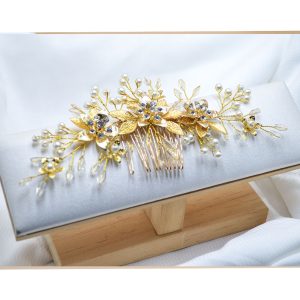 floral bridal headpiece - handcrafted bridal accessory by ASBADI