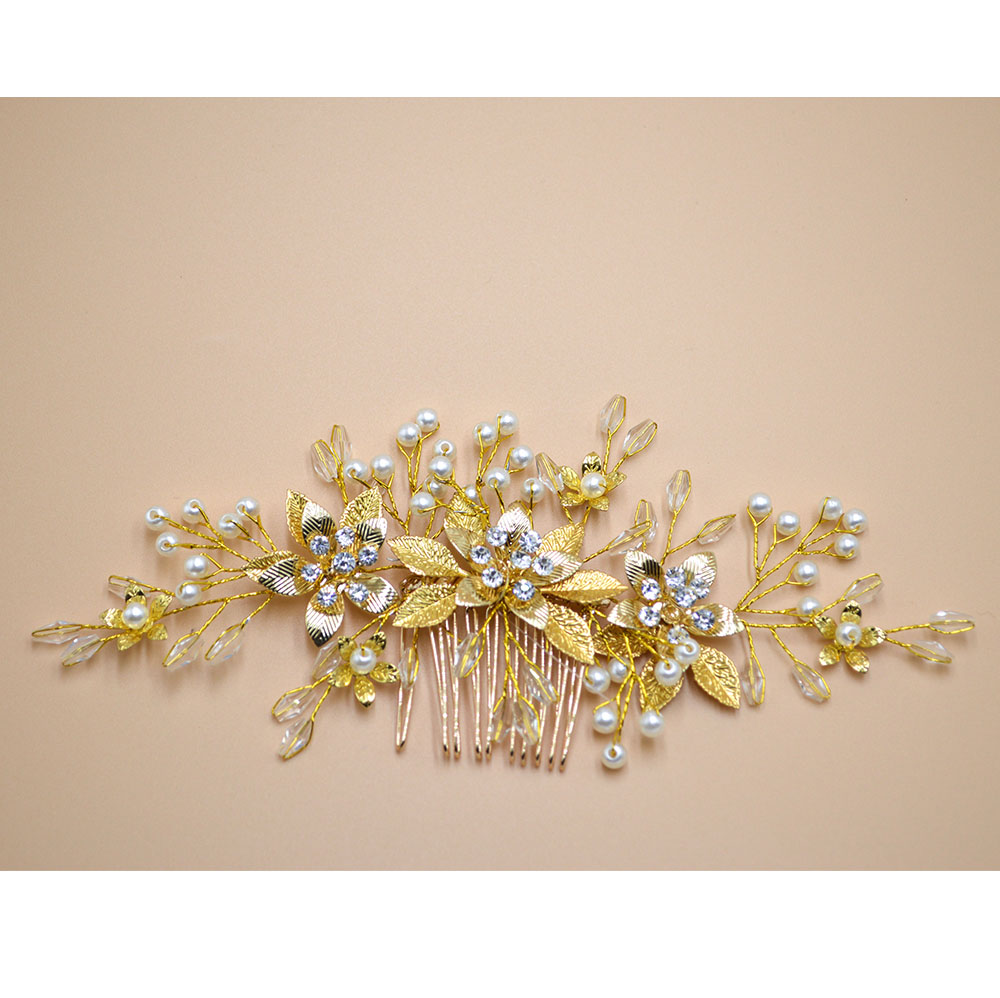 floral bridal headpiece - handcrafted bridal accessory by ASBADI