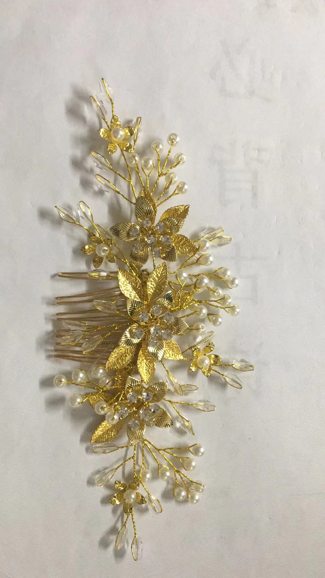 floral bridal headpiece - handcrafted bridal accessory by ASBADI