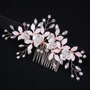 floral bridal headpiece - handcrafted bridal accessory by ASBADI