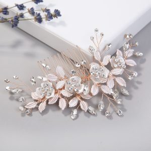 floral bridal headpiece - handcrafted bridal accessory by ASBADI