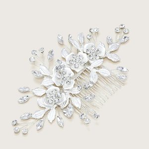 floral bridal headpiece - handcrafted bridal accessory by ASBADI