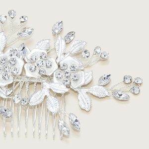 floral bridal headpiece - handcrafted bridal accessory by ASBADI