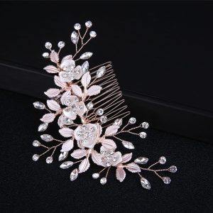 floral bridal headpiece - handcrafted bridal accessory by ASBADI