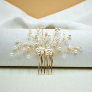 floral bridal headpiece - handcrafted bridal accessory by ASBADI