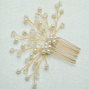 floral bridal headpiece - handcrafted bridal accessory by ASBADI