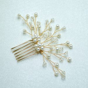 floral bridal headpiece - handcrafted bridal accessory by ASBADI