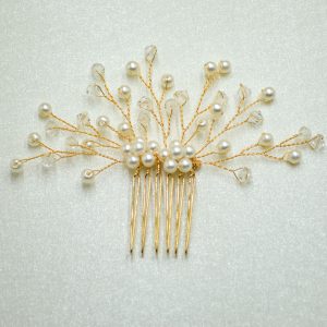 floral bridal headpiece - handcrafted bridal accessory by ASBADI