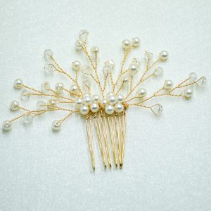 floral bridal headpiece - handcrafted bridal accessory by ASBADI