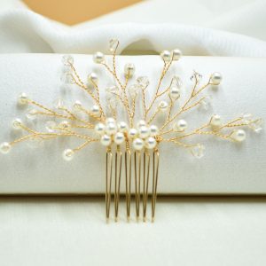 floral bridal headpiece - handcrafted bridal accessory by ASBADI