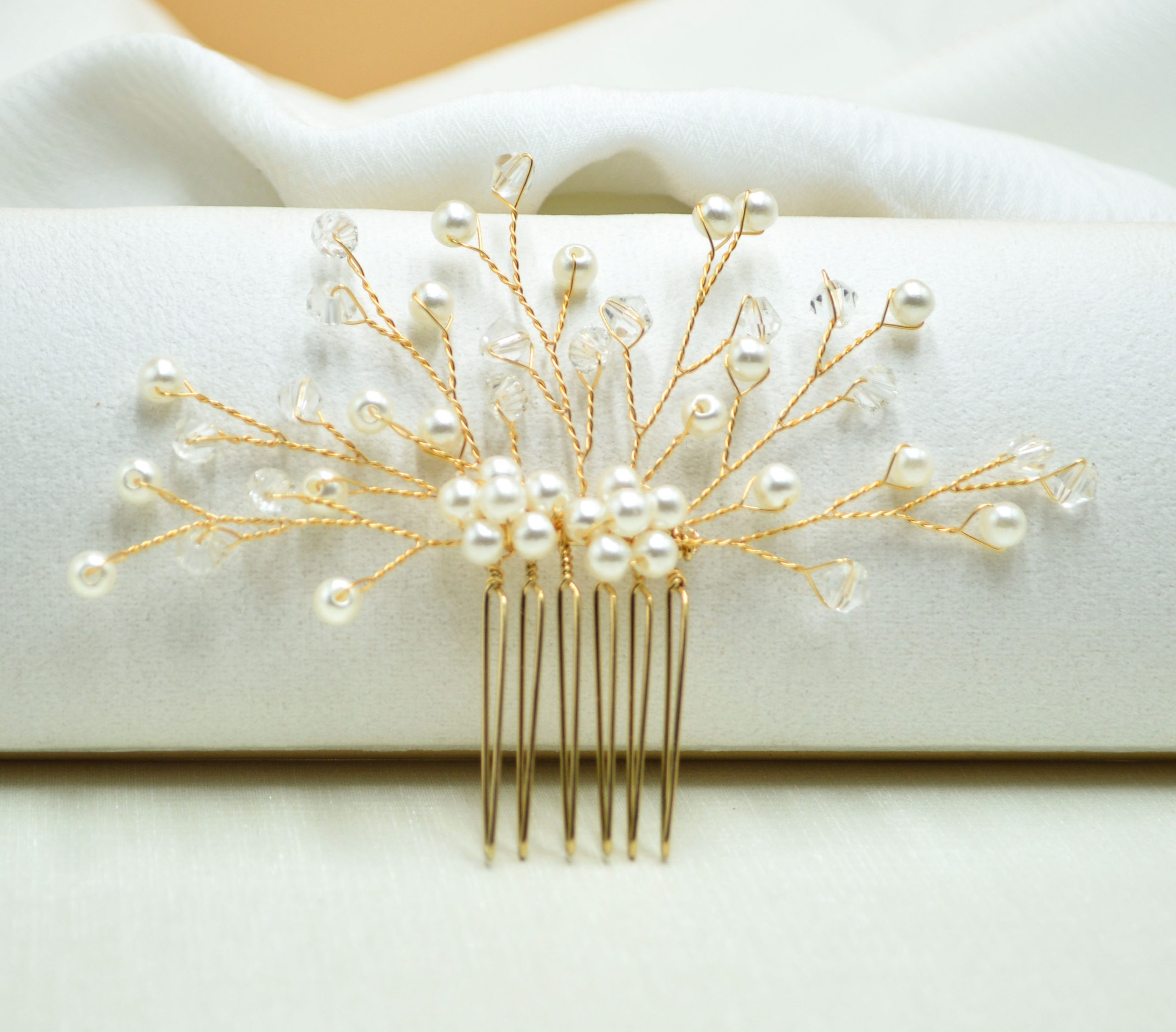 floral bridal headpiece - handcrafted bridal accessory by ASBADI