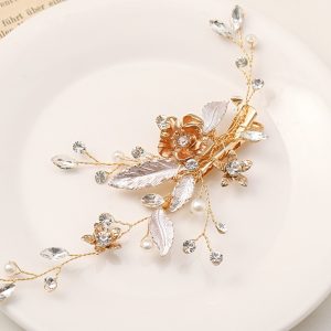 floral bridal headpiece - handcrafted bridal accessory by ASBADI
