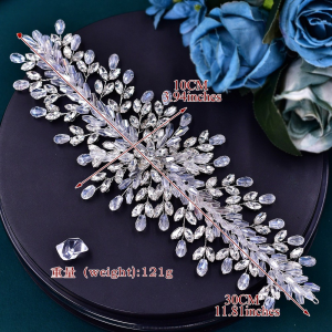 pearl rhinestone tiara headband flower girl - ASBADI