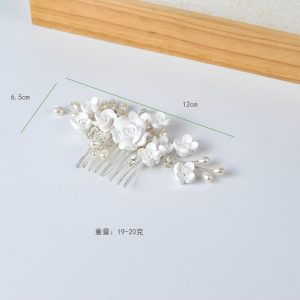 floral bridal headpiece - handcrafted bridal accessory by ASBADI