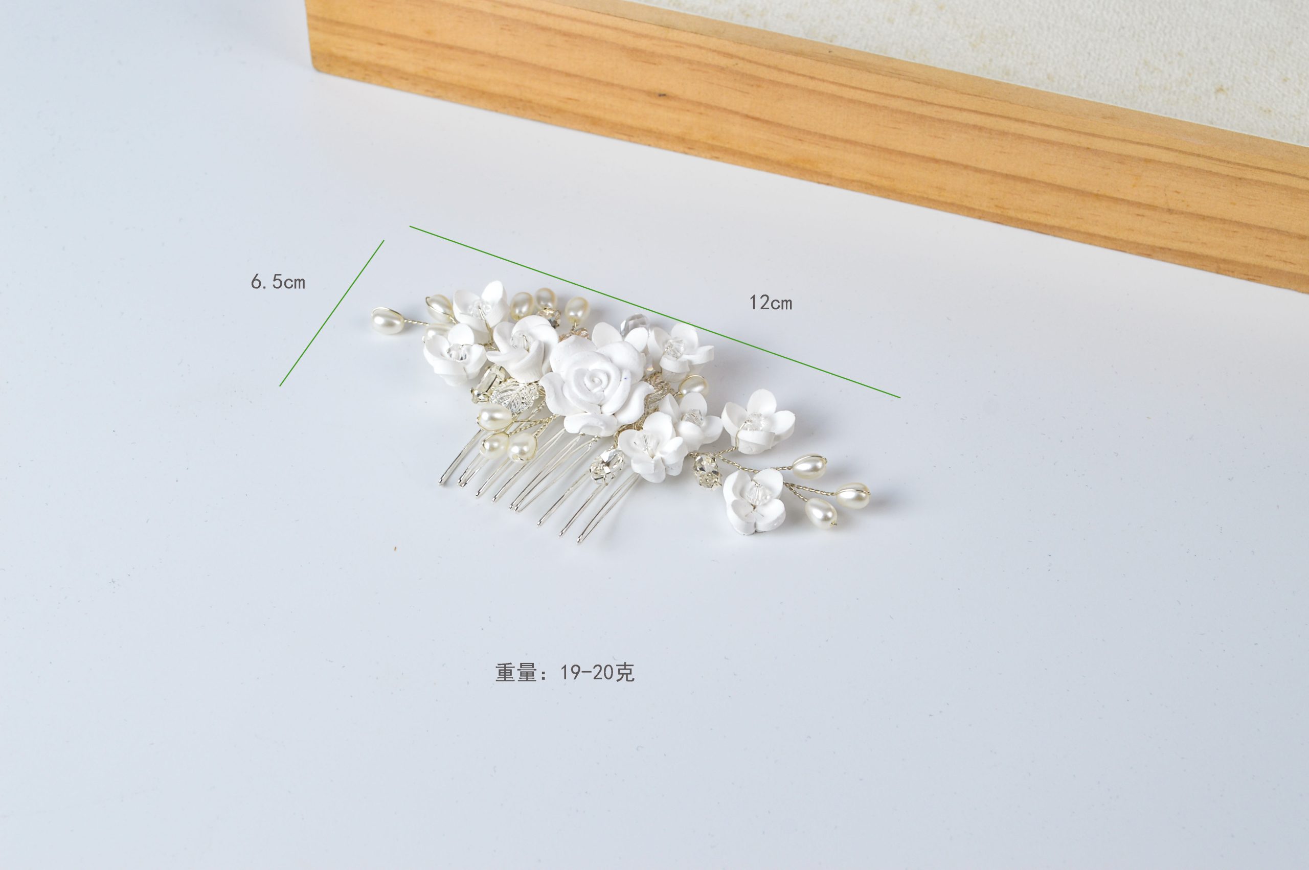 floral bridal headpiece - handcrafted bridal accessory by ASBADI